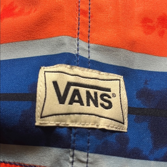 Vans Red and Blue Striped Board Shorts - Picture 4 of 4